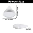 thumbnail image 2 of 2Pcs Powder Puff Triangle Makeup Puff Soft Cosmetic Sponge Reusable Makeup Powder Sponges with Strap for Loose Powder Foundation Eyes Corners Wet Dry Makeup (White), 2 of 5