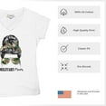 thumbnail image 6 of Military Mom Women's V-Neck T-shirt Proud Mom Life Messy Bun Sunglasses Mother's Day Mama Mommy Active Duty Veteran Vet Tee, 6 of 7