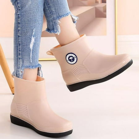 

Rain Shoes Short Water Shoes With Cotton For Warmth Daily Waterproof Shoes Fashionable Women Rain Boots Rain Shoes