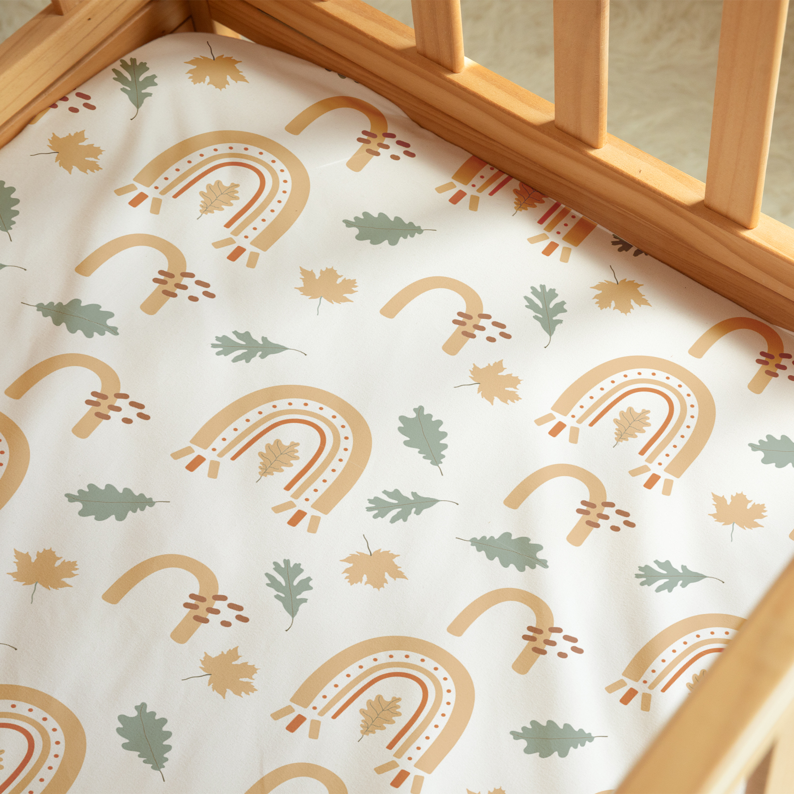 Gllquen Baby Mini Crib Pack N Play Sheets 2-Pack, Autumn photo 6