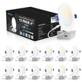 thumbnail image 1 of VOLISUN 4 inch Pot Lights, 5CCT LED Slim Recessed Light, 2700K-5000K Selectable, 9.5W Eqv 80W, 810LM Dimmable LED Pot Lights, Ceiling Light IC Rated(, 1 of 10