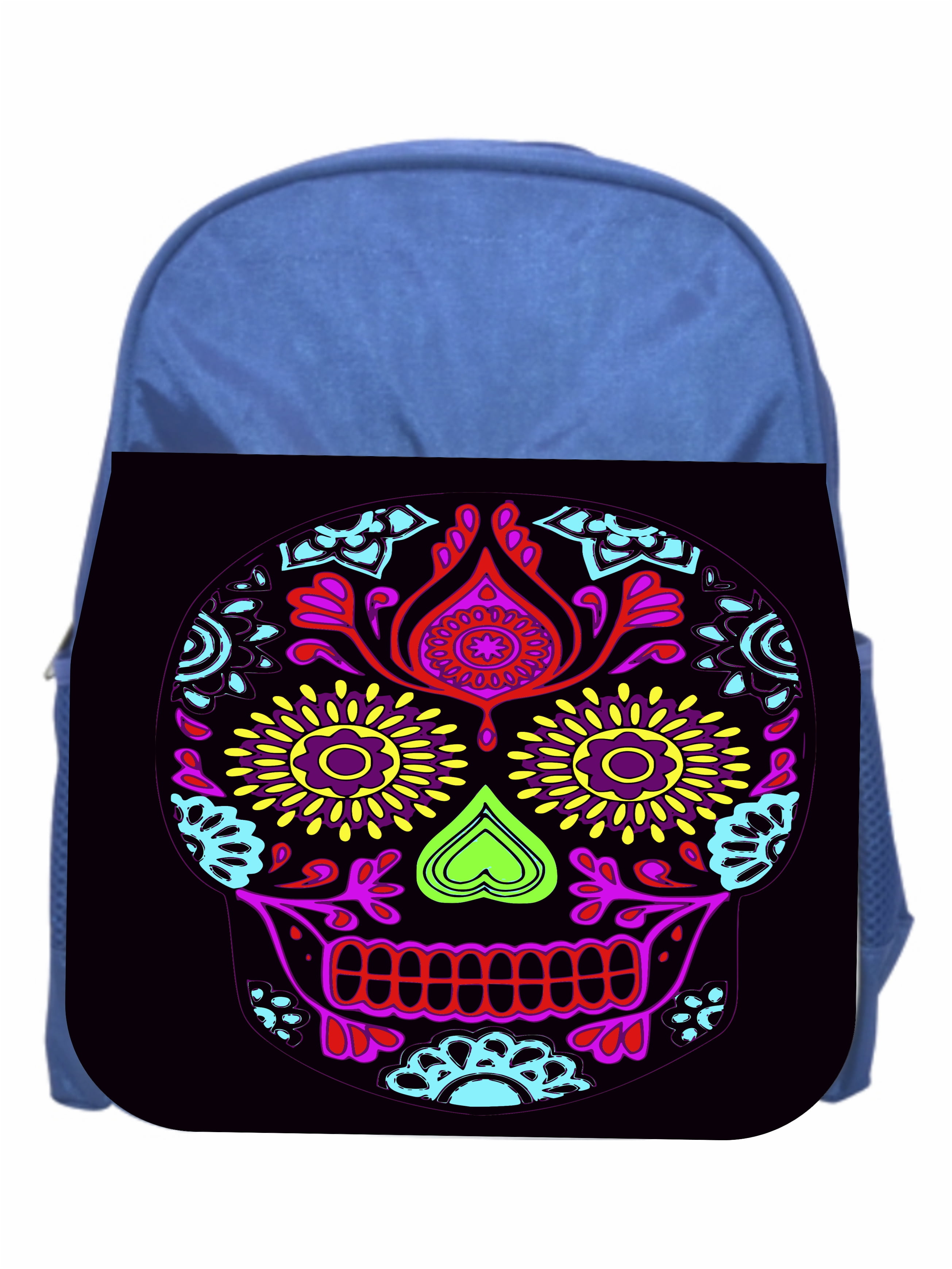 Girls Blue Preschool Toddler Kids Backpack /& Lunch Box Set Sugar Skull