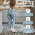 thumbnail image 5 of KUETH Kitchen Mats for Floor, Kitchen Rug with Anti Fatigue, Non Slip Washable Kitchen Rug, Set of 2 Kitchen Mat 17"x59"+17"x30", Runner Rug with Waterproof for Bathroon and Bedroom, 5 of 8