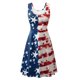 thumbnail image 2 of Vestidos de Verano de Mujer sin Mangas Impresión Casual Cuello Redondo, Vestido de Longitud Media para el Uso Diario, Fiesta Y Primavera, 2 of 5