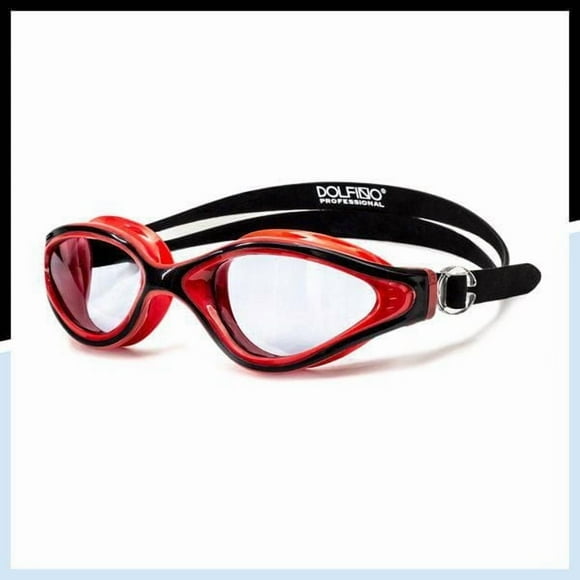 Dolfino Pro Performa Adult Swim Goggle - Red/Black