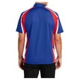 thumbnail image 2 of Yellow Rooster Men's Tricolor Micropique Sport-Wick® Polo True Royal/ True Red/ White L, 2 of 8
