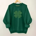 thumbnail image 2 of HAiming St Patty's Day Green Sweatshirt Women Casual Oversize Long Sleeve Shamrock Graphic Tunic Pullover Tops, 2 of 6