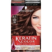 Schwarzkopf Keratin Color Permanent Hair Color Cream, 6.5 Light Golden Brown