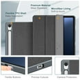 thumbnail image 6 of Fintie Slim Case for Samsung Galaxy Tab S10 Lite/ S10 FE/ S9 FE 5G 10.9 Inch/Tab S9 11 Inch with Built-in S Pen Holder, Soft TPU Smart Stand Back Cover Auto Wake/Sleep Feature, Composition Book Black, 6 of 11