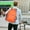 Orange, variant on Foldable Lightweight Water Resistant Daypack Travel Hiking Camping Outdoor Sports Promotional Bag with Customizable Logo Area