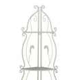 thumbnail image 5 of DecMode 16" x 71" White Metal Scroll Indoor Outdoor Tall Folding 5 Shelves Bakers Rack, 1-Piece, 5 of 9