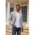 thumbnail image 3 of COOFANDY Men's Lightweight Two Button Knit Blazer - Casual Sport Coats Suit Jacket, 3 of 11