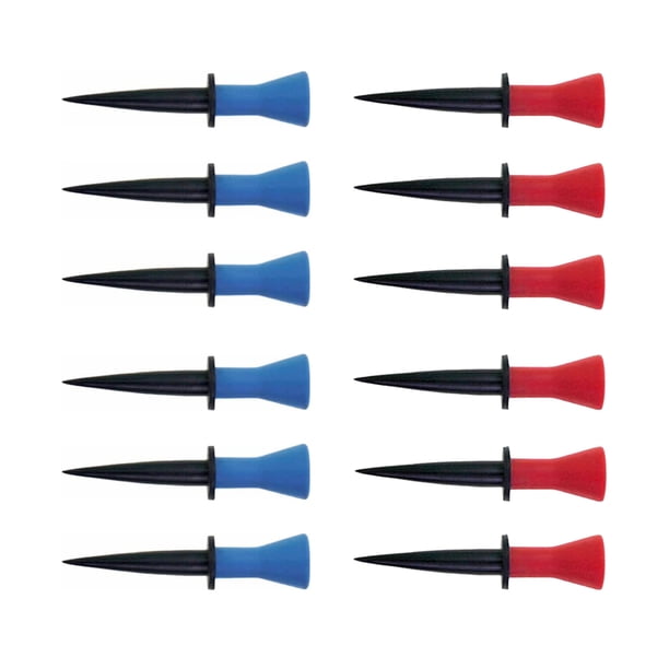Greeniant 12 piezas de tees de golf, soporte de bola profesional de plástico, práctica interior al aire libre Golf 6 uds rojo + 6 uds azul 58 mm Greeniant OD023163-05