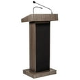 thumbnail image 2 of Oklahoma Sound Orator Wood Lectern and Rechargeable Battery in Brown, 2 of 6
