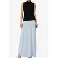 thumbnail image 6 of TheMogan Women's PLUS Casual Draped Jersey Foldable Waist Relaxed Long Maxi Skirt, 6 of 7