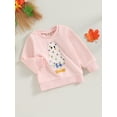 thumbnail image 3 of Meihuid Kids Baby Girl Sweatshirt Halloween Ghost Print Round Neck Pullovers, 3 of 9