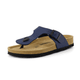 thumbnail image 3 of Cushionaire Leah Thong Sandals for Women - Cork Footbed Flip Flops for Women with Memory Foam and Adjustable Buckle Strap, 3 of 27
