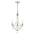 thumbnail image 2 of 423-SA Crystorama Lighting Metro - Three Light Chandelier in Minimalist Style - 15.5 Inches Wide by 21.25 Inches High-Antique Silver Finish, 2 of 6