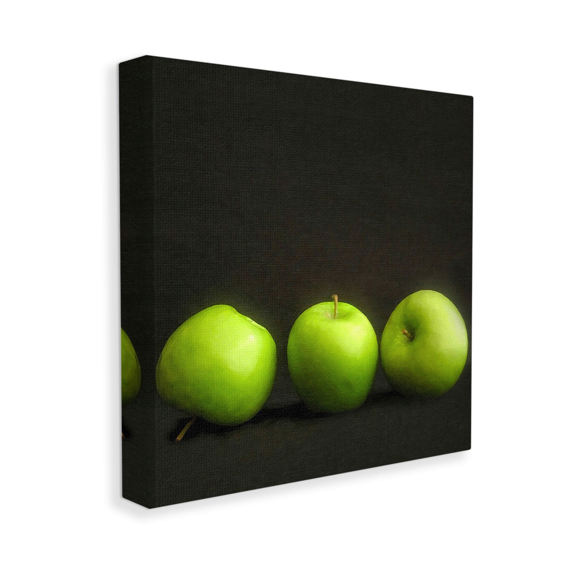Stupell Industries Apple Trio Still Life Food & Beverage Painting Gallery Wrapped Canvas Art Print Wall Art, 17 x 17