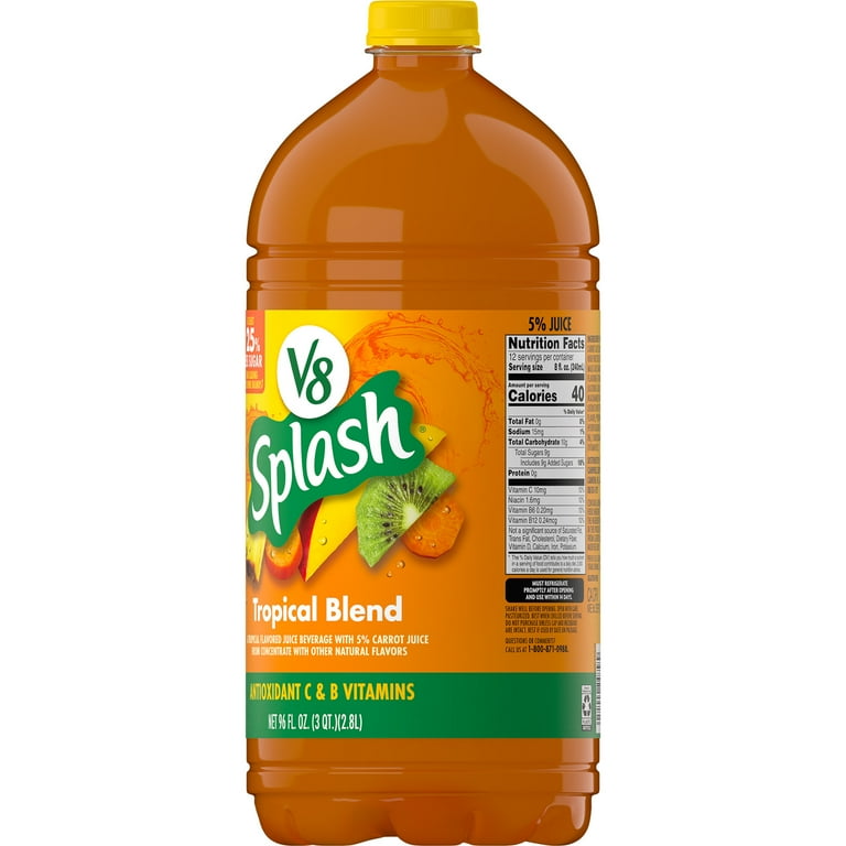Splash Tropical Blend Juice Drink, 16 oz Bottle, 12/Carton, Ships in 1-3 Business Days Splash Tropical Blend Juice Drink, 16 oz Bottle, 12/Carton, Ships in 1-3 Business Days