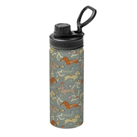 

Ocsxa Dachshund Dog Bird Print 18oz Stainless Steel Water Bottle Unisex Water Bottle Insulated Sports Water Cup Flask for Cold Water Drinks/Sports/Travel/Car/School