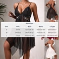 thumbnail image 3 of Warop Women's Camisole Dress with V-Neck, Lace and Sheer Mesh, Sexy Backless Slit Nightgown for Bedroom and Lounge, 3 of 4