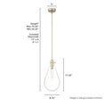 thumbnail image 6 of Hunter - Lundin 1-light Noble Bronze, Small Pendant Light, Dimmable, Formal Style, Teardrop Shaped, for Bedrooms, Dining, Living Rooms - 19563, 6 of 7