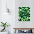 thumbnail image 4 of Acheng Happy St. Patricks Day Clover Border Canvas Wall Art pattern3, 4 of 5