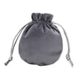 thumbnail image 4 of Bolsa con cordón para guardar joyas, organizador de regalos de fiesta, bolsa de terciopelo para relojes, collares, pulseras, dijes y aniversarios. Gris oscuro 95 x 115 cm, 4 of 8