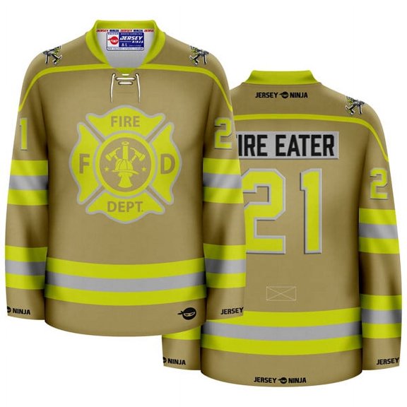 Firefighter - Turnout Gear Tan Pop Culture Hockey Jersey