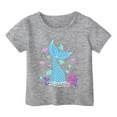 thumbnail image 3 of Zszcpp Toddler Girl Graphic Teens Trendy Ocean Animal Leisure Print Tee Short Sleeve Baggy T-Shirt Blouse Girls Tops, 3 of 5