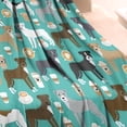 thumbnail image 3 of Cute Pitbull Terriers Dog and Coffee Blanket,Comfortable Soft Flannel Throw Blanket,All Season,Warm Lightweight Blankets for Sofa Bed Couch Living Room Chair,30"x40"(80x100cm), 3 of 4