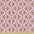 thumbnail image 1 of Abstract Sofa Upholstery Fabric by the Yard, Continuous Geometric Motifs Vertical Arranged Ogee Composition, Decorative Fabric for DIY and Home Accents, Earth Yellow Purple and White by Ambesonne, 1 of 5