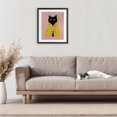 thumbnail image 3 of Stupell Industries Art Deco Black Cat in Yellow Raincoat Black Framed Print Under Glass, 13 x 16, by The Prints Vibe, 3 of 8