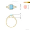 thumbnail image 5 of ANGARA Natural Emerald-Cut 1.35 ct Aquamarine Split Shank Halo Ring in 14K Yellow Gold for Women (Size-8x6mm) | March Birthstone, Anniversary, Jewelry Gift for Women | Natural Aquamarine Ring, 5 of 10