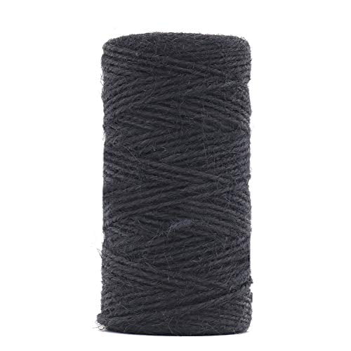 Wrapping 335 Feet 2mm Jute Rope Gift Twine Packing String for Craft Projects Tenn Well Jute Twine String Black Gardening Applications