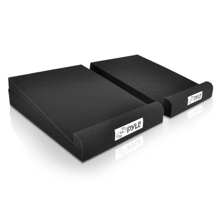 Monitor Speaker Covers Pyle PSI03 - Acoustic Sound Isolation Dampening Recoil Stabilizer Speaker Risers (for Studio Monitor, Subwoofer, Loudspeakers, Shelf Speakers, etc.) 9'' x 12'' ()