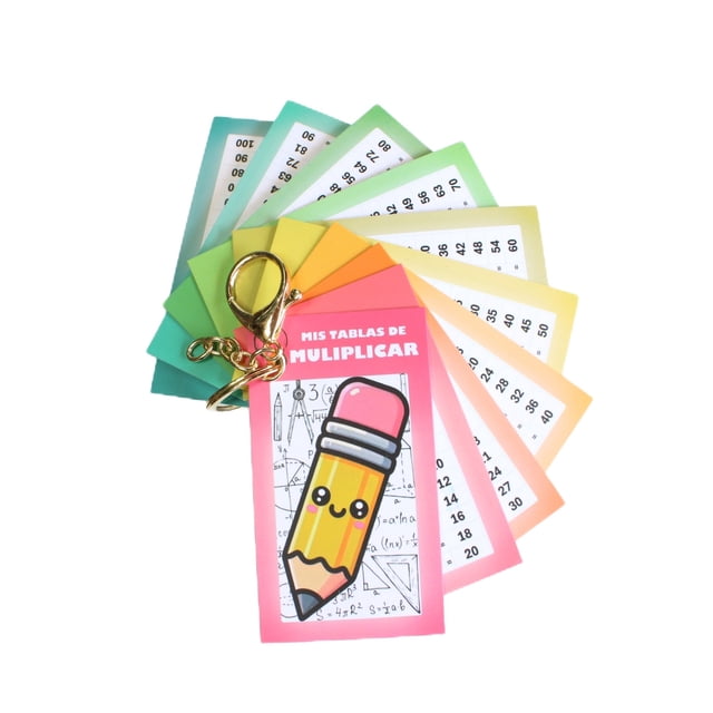 Tablas Multiplicar Llavero Didactico Indispensable Lápiz