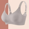 thumbnail image 2 of Swuxness Womens Comfortable Wireless Bra, Women's Push Up Bras, Women's Solid Color No Underwire Breathable Backless Seamless Everyday Bra Gray, XXL, 2 of 5