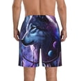 thumbnail image 3 of KLL Feathered Wolf Men's Casual Summer Beach Shorts Hawaiian Shorts with Pockets-Medium, 3 of 5