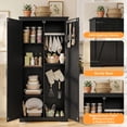 thumbnail image 5 of 72"H Farmhouse Storage Cabinet with Adjustable Shelves, Large Pantry Organize with 2 Barn Doors, Tall Freestanding Cabinet for Kitchen, Bathroom/Garage/Basement/Living/Utility Room, 5 of 10