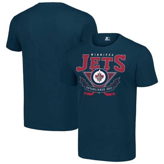 Men's Starter Navy Winnipeg Jets Team Logo Graphic T-Shirt