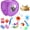 Violet, variant on Hengbo  15PCS Cat Toys Kitten Toys Combination Tunnel Interactive Cat Toys Cat Tunnel Tease Cat Stick Colorful Mouse Plush Ball Bell Ball for Cats