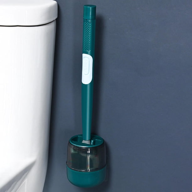 Cepillo de inodoro Macarena Cepillo de baño de silicona con soporte verde