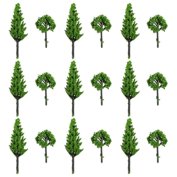 Micro Landscape Trees Ornament Shape Plastic Outdoor Artificial Home Decor Toy Fake Room 30 Pcs