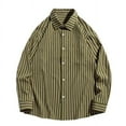 thumbnail image 3 of SDNall Men's Long Sleeve Button Down Shirt Casual Striped Cotton Shirt For Business Casual, 3 of 4