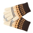 thumbnail image 3 of Bjutir Winter Men Women Knitted Gloves With Screen Gloves Thick Snowflake Print Warm Gloves, 3 of 3