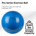 thumbnail image 2 of THERABAND Standard Exercise Ball, 30" Blue Stability Trainer for 6'2"–6'8" Users, Yoga & Pilates Ball, Balance & Core Trainer, For Athletes Fitness at Gym & Home, 2 of 7