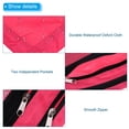 thumbnail image 4 of Unique Bargains Pencil Pouch for 3 Rings Binder, 2 Pack Oxford Cloth Mesh Zipper Binder Pouch Pencil Case Black/Rose Red, 4 of 7