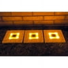 Homebrite 30839/3 Set of 3 Solar Power Square White Wash Stepping Stones